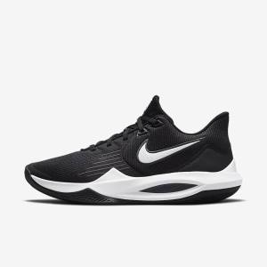 Black / Dark Grey / White Nike Precision 5 Men's Basketball Shoes | NK208ZVQ