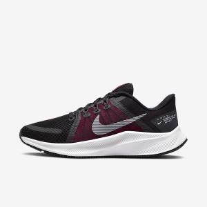 Black / Dark Grey / White Nike Quest 4 Road Women's Running Shoes | NK536GSX