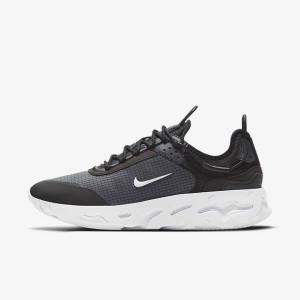 Black / Dark Grey / White Nike React Live Men's Sneakers | NK423PVD