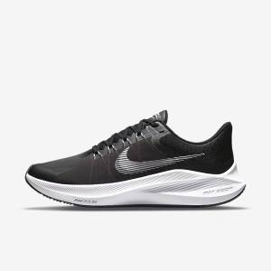 Black / Dark Grey / White Nike Winflo 8 Road Men's Running Shoes | NK839LQW