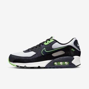 Black / Green / White / Obsidian Nike Air Max 90 SE Men's Sneakers | NK673IPY