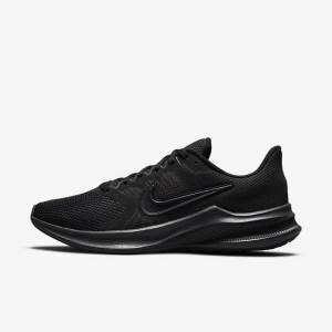 Black / Grey / Dark Grey Nike Downshifter 11 Road Women's Running Shoes | NK513IAT