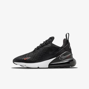 Black / Grey Nike Air Max 270 Older Kids' Sneakers | NK830SIG