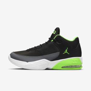 Black / Grey / White / Green Nike Jordan Max Aura 3 Men's Sneakers | NK106DTH