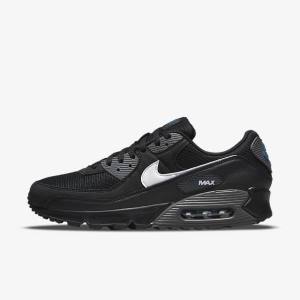 Black / Grey / White Nike Air Max 90 Men's Sneakers | NK297CHU