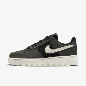 Black / Light Beige Nike Air Force 1 Women's Sneakers | NK139VMO