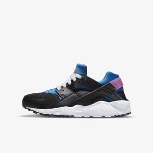 Black / Light Blue / Pink / Mint Nike Huarache Run Older Kids' Sneakers | NK237JZU