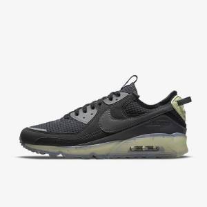 Black / Light Green / Dark Grey Nike Air Max Terrascape 90 Men's Sneakers | NK159UON