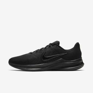 Black / Light Grey / Dark Grey Nike Downshifter 11 Road Men's Running Shoes | NK530JNQ