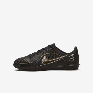 Black / Metal Silver / Grey / Metal Gold Nike Jr. Mercurial Vapor 14 Academy TF Older Kids Turf Kids' Football Shoes | NK915AIS