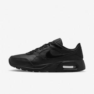 Black Nike Air Max SC Leather Men's Sneakers | NK213VCU