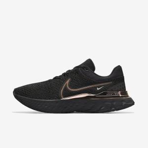 Black Nike React Infinity Run 3 By You Custom Road Men's Running Shoes | NK841RTL