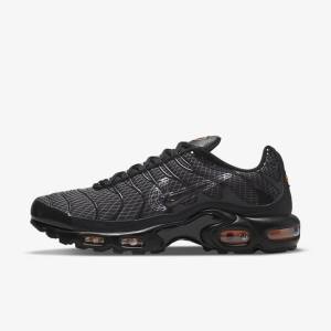 Black / Orange / Grey / White Nike Air Max Plus Men's Sneakers | NK826VWR