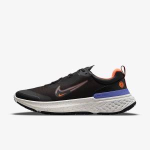 Black / Orange / Indigo Nike React Miler 2 Shield Weatherised Road Men's Running Shoes | NK093VTF