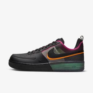 Black / Orange / Pink / Black Nike Air Force 1 React Men's Sneakers | NK234NLK