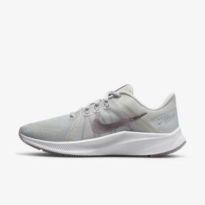 Black / Pink / Dark Grey / White Nike Quest 4 Premium Road Women's Running Shoes | NK318FIZ