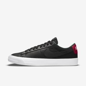 Black / Red / Black Nike SB Zoom Blazer Low Pro GT Premium Men's Sneakers | NK043IZF