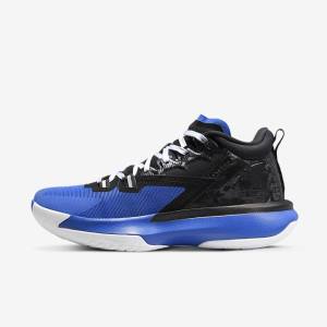 Black / Royal / White Nike Zion 1 Men's Basketball Shoes | NK201CFD