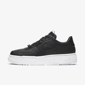 Black / White / Black Nike Air Force 1 Pixel Women's Sneakers | NK819UWT