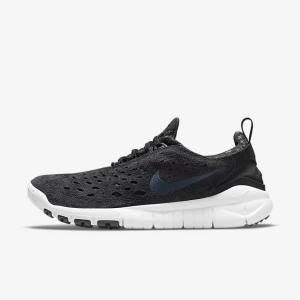 Black / White / Dark Grey Nike Free Run Trail Men's Sneakers | NK640DRX