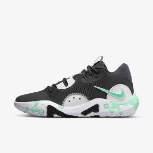 Black / White / Mint Nike PG 6 Men's Basketball Shoes | NK034VPT