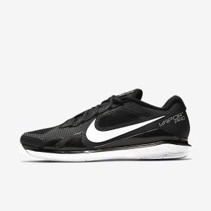 Black / White Nike NikeCourt Air Zoom Vapor Pro Hard-Court Men's Tennis Shoes | NK540BJN