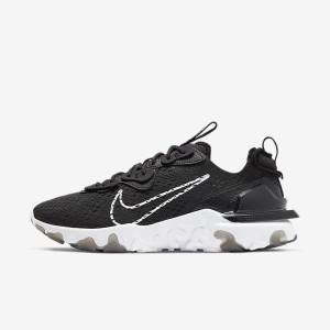 Black / White Nike React Vision Men's Sneakers | NK136OSE