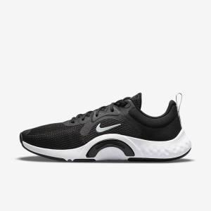 Black / White Nike Renew In-Season TR 11 Women's Training Shoes | NK316RNL