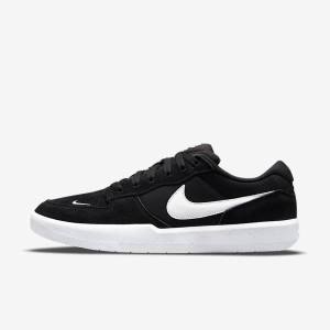 Black / White Nike SB Force 58 Women's Sneakers | NK054JRY