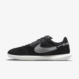 Black / White Nike Streetgato Men's Football Shoes | NK314DIX