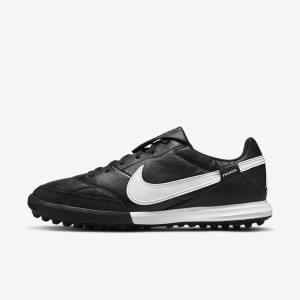 Black / White Nike The Premier 3 TF Artificial-Turf Men's Football Shoes | NK249ZTJ