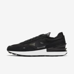 Black / White / Orange / Black Nike Waffle One Men's Sneakers | NK714OVT