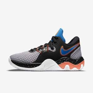 Black / White / Orange / Light Blue Nike Renew Elevate 2 Women's Basketball Shoes | NK462WNC