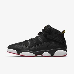 Black / White / Yellow / Red Nike Jordan 6 Rings Men's Sneakers | NK974BXC