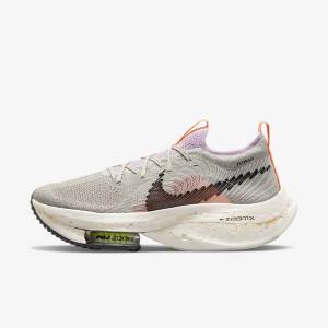 Blue Grey / Light Pink / Light Cream / Black Nike Zoom Alphafly Next Nature Road Racing Men's Running Shoes | NK978WYV