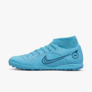 Blue / Orange Nike Mercurial Superfly 8 Club TF Turf Men's Football Shoes | NK301QIF