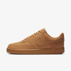 Brown Nike Court Vision Low Men's Sneakers | NK592SNL