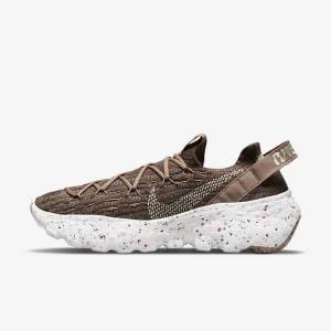 Brown / White Nike Space Hippie 04 Women's Sneakers | NK620KQP