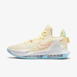 Green / Blue Nike LeBron Witness 6 Men's Basketball Shoes | NK932WFA