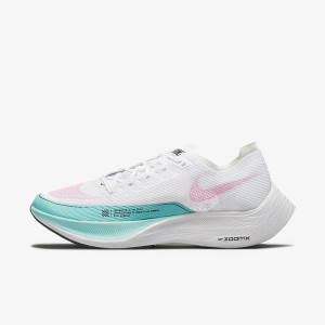 Green / Blue / White / Black Nike ZoomX Vaporfly Next% 2 Road Racing Men's Running Shoes | NK347QAV