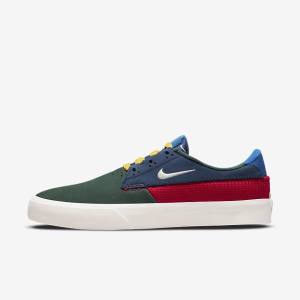 Green / Red / Navy Nike SB Shane Women's Skate Shoes | NK065ENM