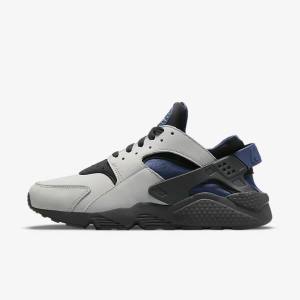 Grey / Black / Navy Nike Air Huarache LE Men's Sneakers | NK360HFV