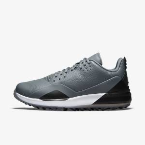 Grey / Black / White Nike Jordan ADG 3 Men's Golf Shoes | NK906IET