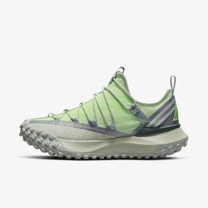 Grey / Green Nike ACG Mountain Fly Low Women's Sneakers | NK409BKP