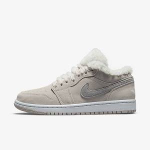 Grey / Grey / White Nike Air Jordan 1 Low SE Women's Sneakers | NK083UTN