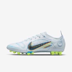 Grey / Light Blue / Orange / Blue Nike Mercurial Vapor 14 Elite AG Artificial-Grounds Men's Football Shoes | NK675JIC