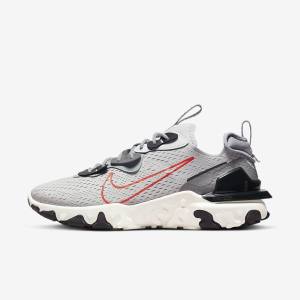 Grey / Light Grey / Orange Nike React Vision Men's Sneakers | NK245YOC