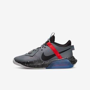 Grey / Red / Turquoise / Black Nike Air Zoom Crossover Older Kids' Basketball Shoes | NK981SUQ