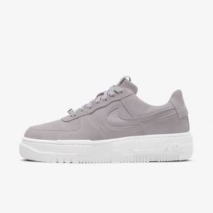 Grey / White / Grey Nike Air Force 1 Pixel Women's Sneakers | NK723JGA