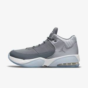 Grey / White / Grey Nike Jordan Max Aura 3 Men's Sneakers | NK834SYF